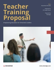 Teacher Training Proposal - Page 1