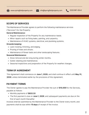 Property Maintenance Contract Template - Page 2