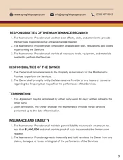 Property Maintenance Contract Template - Pagina 3