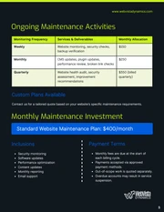 Website Maintenance Proposal Template - صفحة 5