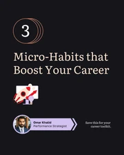 Career-Boosting Micro-Habits Carousel Post Template - Page 1