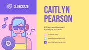 Colorful DJ Business Card - Page 1