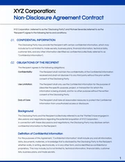 Simple Blue Gradient NDA Contract - Página 1