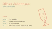 Vintage Teal and Cream Bartender Business Card - page 2