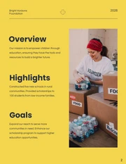 Simple Yellow Charity Reports - page 2