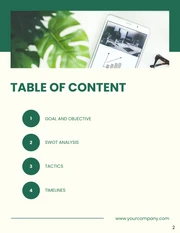 Green Simple Minimalist Professional Marketing Campaign Communication Plans - Page 2