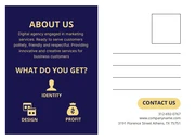 White And Navy Simple Professional Marketing Postcard - Página 2