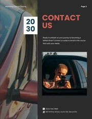 Dark Red Simple Car Driving Courses Catalog - Page 3