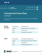 Commercial Snow Plow Contract Template - Pagina 1