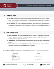 Window And Door Installation Contract Template - Seite 3