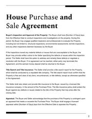 Minimalist Clean Black and White Purchase and Sale Agreement Contracts - Page 2
