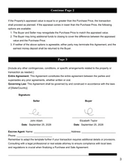 Minimalist Clean Black and White Purchase and Sale Agreement Contracts - Page 3