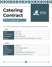 Catering Contract Template - Página 1