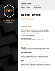 Orange Corporate Job Offer Letter - Page 1