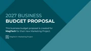 Blue Marketing Budget Presentation - Page 1