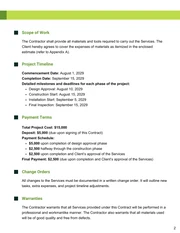 Woodworking Contract Template - Seite 2