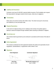 Woodworking Contract Template - Pagina 3