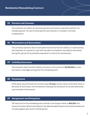 Residential Remodeling Contract Template - Pagina 3