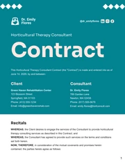 Horticultural Therapy Consultant Contract Template - Seite 1