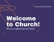 Navy And Purple Playful Cheerful Modern Greeting Church Presentation - Page 1