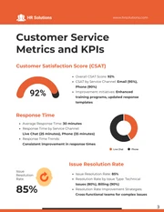 Simple Black and Orange Customer Service KPI Reports - Page 3