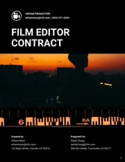 Film Editor Contract Template - Pagina 1