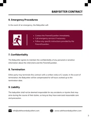 Babysitter Contract Template - صفحة 3