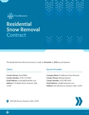 Residential Snow Removal Contract Template - Pagina 1