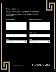Photography Model Release Form Template - Page 3