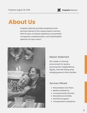 Simple Orange and Grey Social Services Proposal - Page 2
