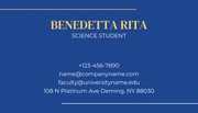 Blue And Yellow Simple Personal Student Business Card - Page 2