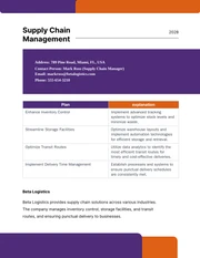 Purple And Orange Simple Minimalist Operational Plan - Page 3
