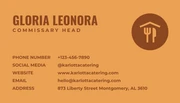 Orange And Brown Simple Food Catering Business Card - Page 2