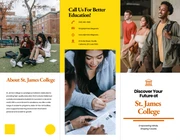 Simple Yellow Orange College Brochure - Page 1