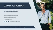 Simple Navy Blue Automotive Business Card - page 2