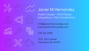 Iconic Gradient Personal Business Card - Page 1