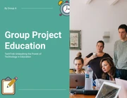 Light Green Group Project Education Presentation - page 1