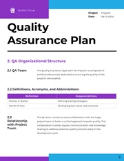 Clean Minimalist Quality Assurance Plan - page 2