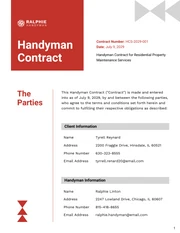 Handyman Contract Template - Página 1