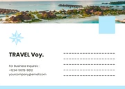 Blue Simple Modern Minimalist Beach Travel Postcard - page 2