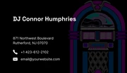 Blue and Magenta DJ Performance Business Card - Page 2