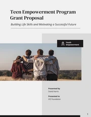 Gray Simple Grant Proposals - Page 1