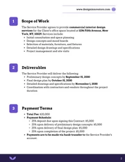 Commercial Interior Design Contract Template - Seite 2