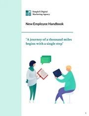 Clean and Simple Employee Handbook Template - Page 1