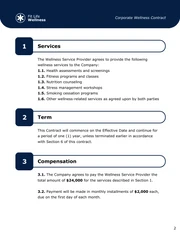 Corporate Wellness Contract Template - Seite 2