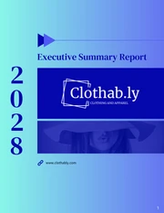 Dark Blue Executive Summary Report Template - Page 1