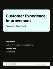 Customer Experience Improvement Business Proposal - Pagina 1