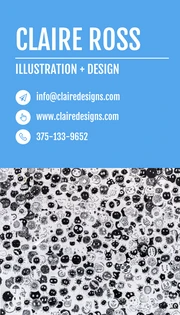 Blue Funny Illustrator Business Card - Page 1