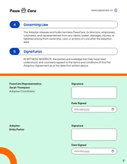 Pet Adoption Contract Template - Página 3