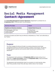 Social Media Management Contract Template - Seite 1